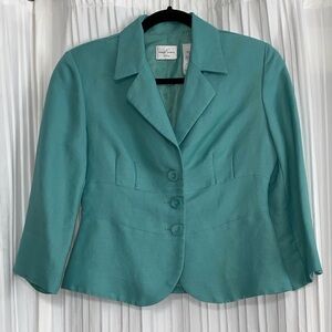 Emma James Women's Teal Blazer Size 6P